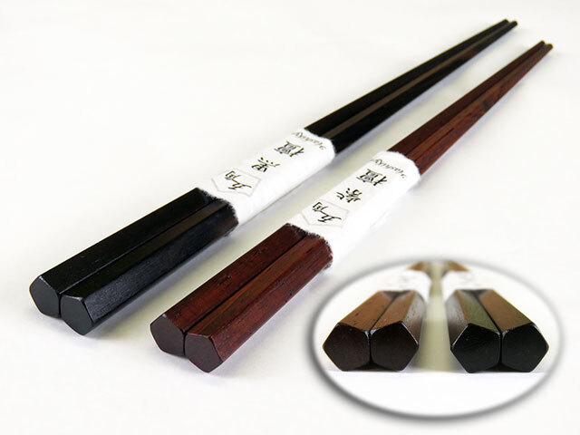 黒檀・紫檀五角箸　(一膳)