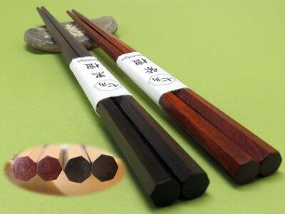 黒檀・紫檀七角箸　(一膳)