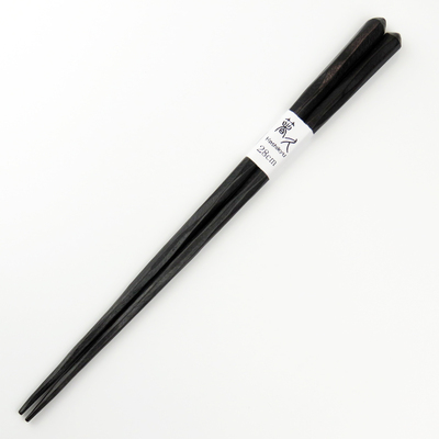 【特製】けずり黒檀　長箸　28cm　(一膳)